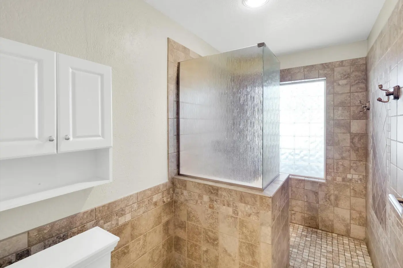 The primary shower before renovation, 5135 N 78th St Scottsdale
